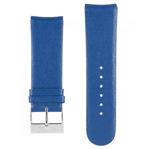 Akteo - Flat Leather Watch Strap Blue 24mm - product image