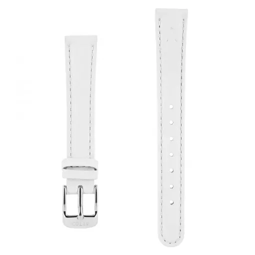 Akteo - Leather Watch Strap 14mm White with Silver Buckle product image