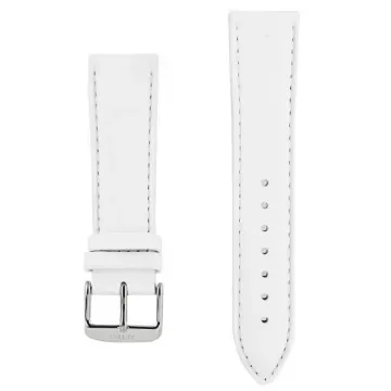 Akteo - Leather Watch Strap 22mm White with Silver Buckle product image