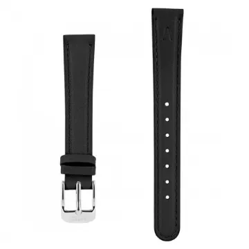 Akteo - Leather Watch Strap 14mm Black with Silver Buckle product image