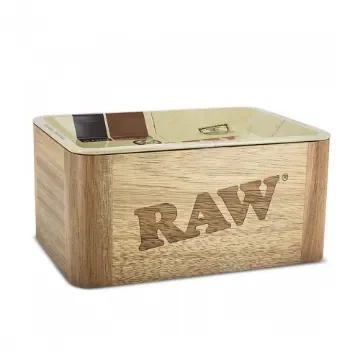 RAW - Cache Box Mini Raw Wood - Magnetic Rolling Tray product image
