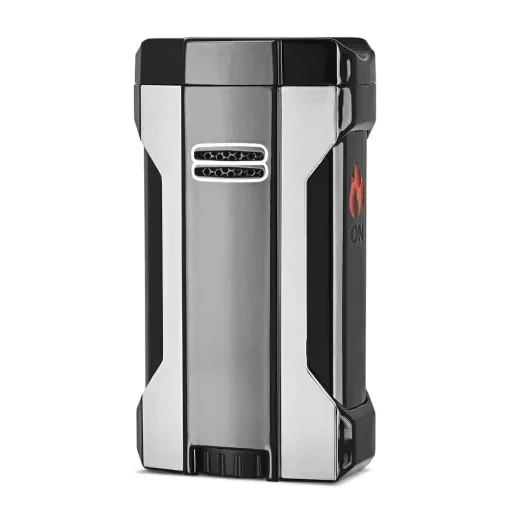 smoking - 3-in-1 Table Cigar Lighter 4 Flames - Gray product image