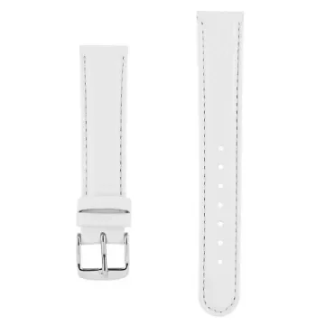 Akteo - Leather Watch Strap 18mm White with Silver Buckle product image