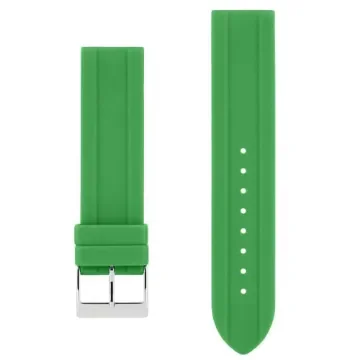 Akteo - Silicone Watch Strap 22mm Green with Silver Buckle product image
