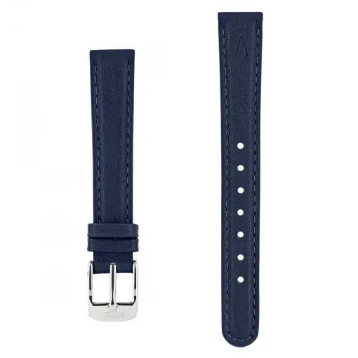 Akteo - Leather Watch Strap 14mm Dark Blue with Silver Buckle product image