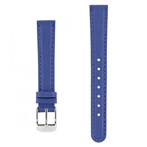 Akteo - Leather Watch Strap 14mm Bright Blue with Silver Buckle product image