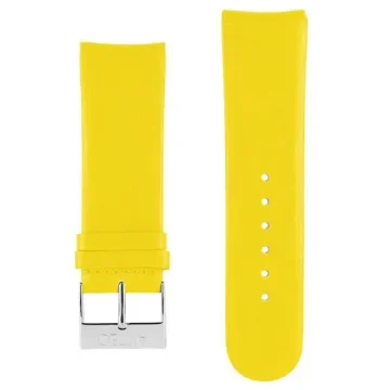 Akteo - Flat Leather Watch Strap Yellow 25mm - product image