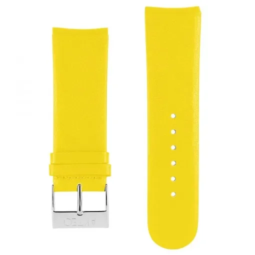 Akteo - Flat Leather Watch Strap Yellow 25mm - product image