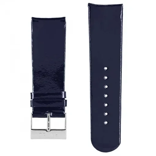 Akteo - Flat Leather Watch Strap Dark Blue 25mm - product image