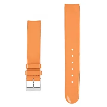 Akteo - Flat Leather Watch Strap 16mm Orange - product image