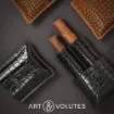 Art & Volutes - Double Cigar Case Black Crocodile Effect product image