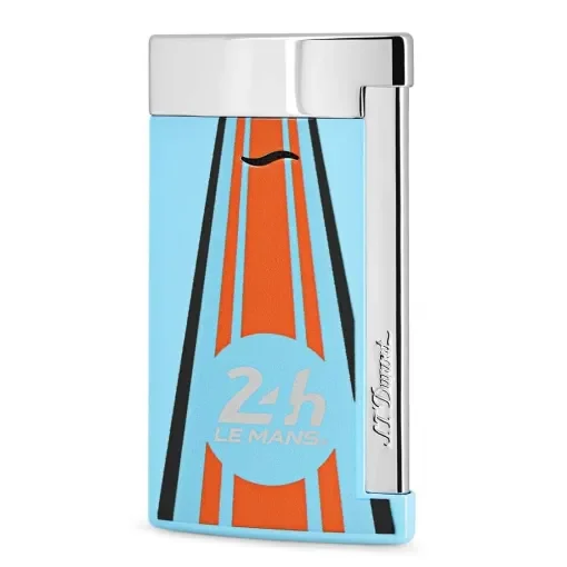 S.T. Dupont - Slim 7 Lighter Blue Chrome - Le Mans Edition product image