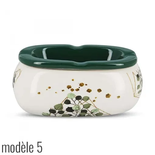 smoking - Oval Ceramic Ashtray with Lid and Slots - Model 5 product image