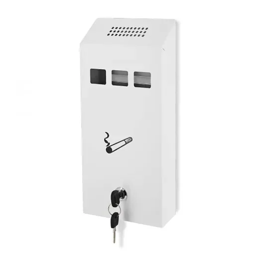 smoking - White Wall Ashtray with Keys - Lockable product image