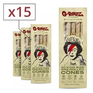 G-rollz - King Size Organic Hemp Cones Pack of 15 Boxes - product image