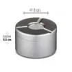 smoking - Airtight Gray Aluminum Spiral Ashtray product image