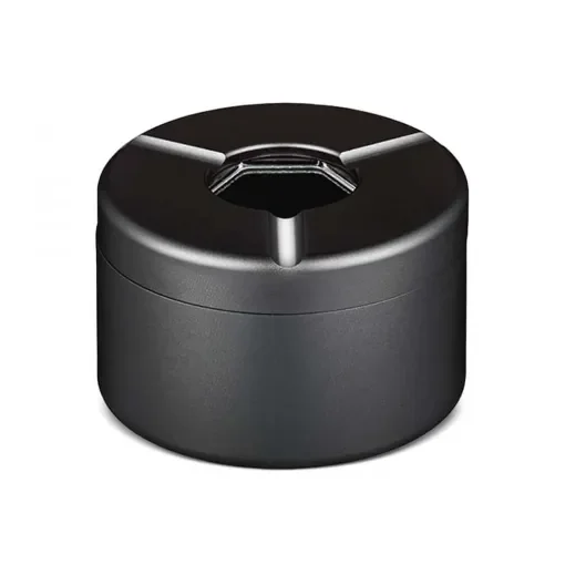 smoking - Airtight Matte Black Aluminum Spiral Ashtray product image