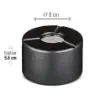 smoking - Airtight Matte Black Aluminum Spiral Ashtray product image
