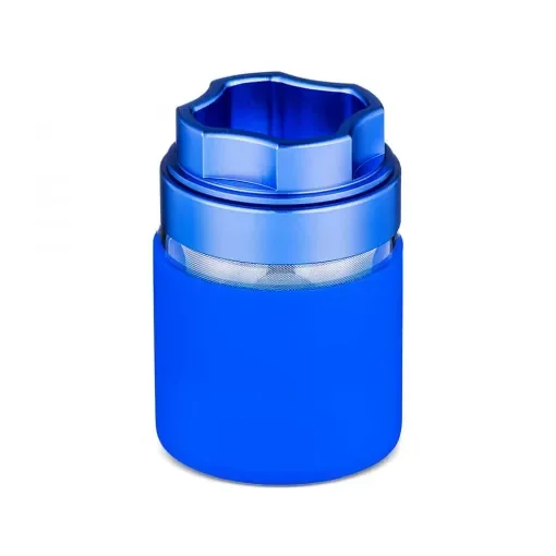 smoking - 4-Part Blue Grinder with Glass Collection Pot product image