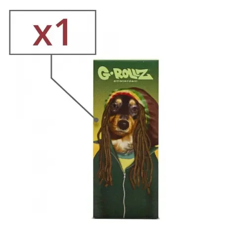 G-rollz - Large Pet Rocks Rasta Cardboard Filters - 50 Pack product image