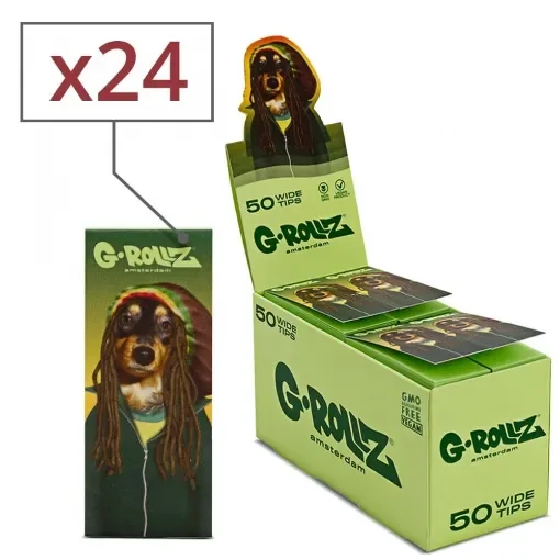 G-rollz - 24 Notebooks of 50 Rasta Cardboard Filters product image