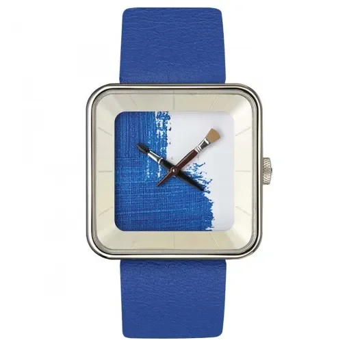 Akteo - Square 35cm Blue Painting Watch - Art Collection product image