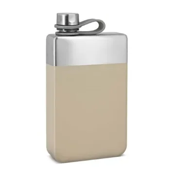 smoking - Hiking Alcohol Flask Beige and Chrome product image