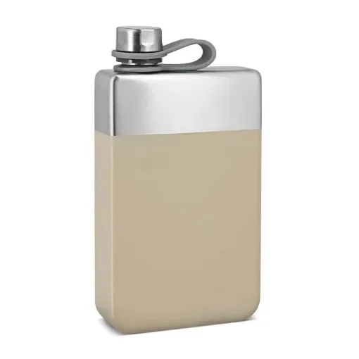 smoking - Hiking Alcohol Flask Beige and Chrome product image