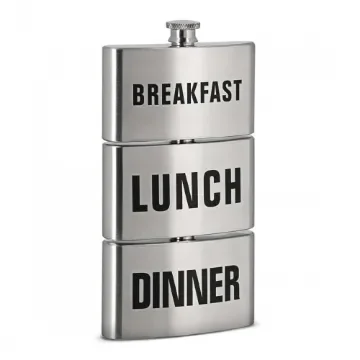 smoking - Metal Alcohol Flask 3 Parts - product image