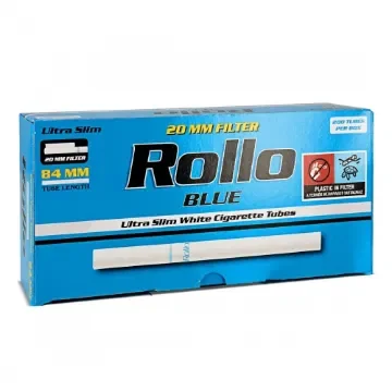 Rollo - Ultra Slim 84mm Blue Tubes - 200 Count product image