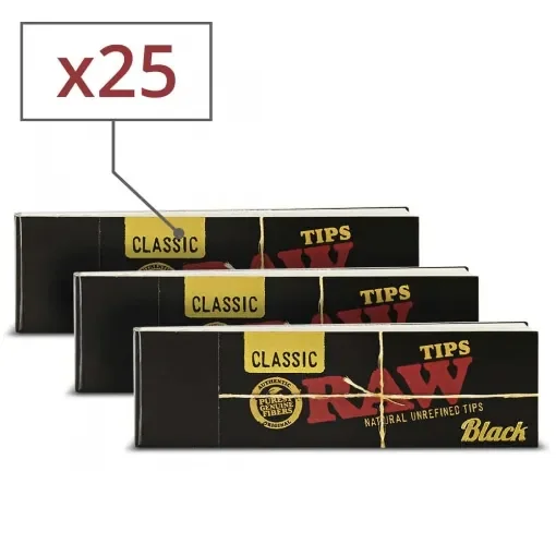 RAW - 25 Raw Black Unperforated Cardboard Filter Books product image