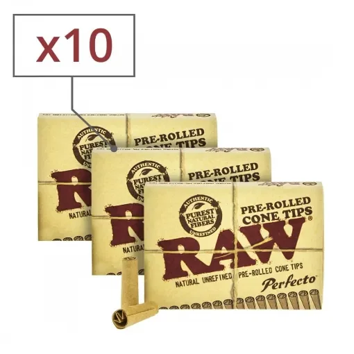 RAW - Pre-Rolled Unbleached Cardboard Cone Filters - 10 Boxes product image