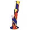 smoking - Silicone Water Pipe 36 cm Leaning in Blue Red Yellow product image