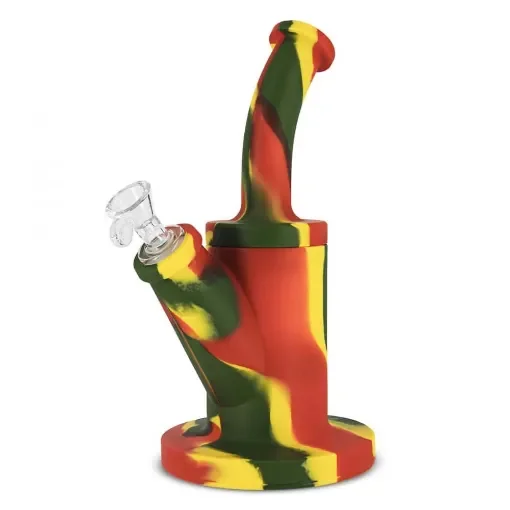 smoking - Amsterdan Rasta Silicone Water Pipe - 24cm product image