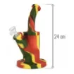 smoking - Amsterdan Rasta Silicone Water Pipe - 24cm product image