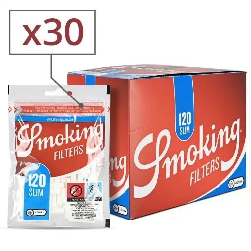 Smoking - 30 Bags of 120 Slim Filters - 3600 Total Filters product image