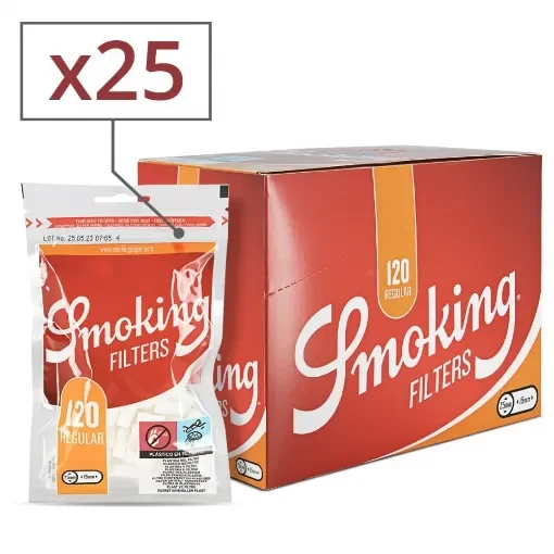Smoking - 25 Bags of 120 Regular Smoking Filters product image