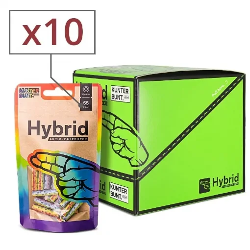 Hybrid - 10 Bags of 55 Rainbow Activated Carbon Filters product image