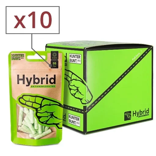 Hybrid - 10 Bags of 55 Hybrid Green Activated Carbon Filters product image