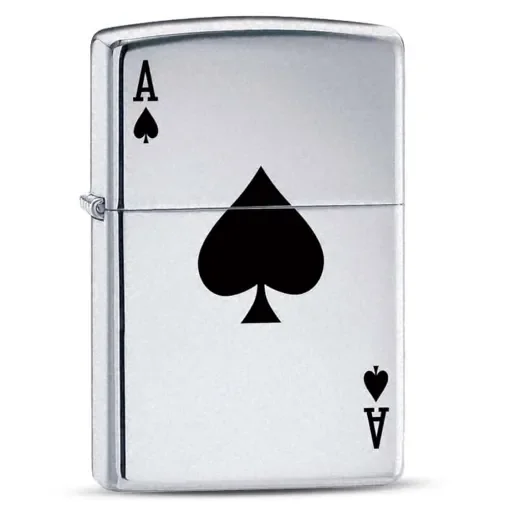 Zippo - Lucky Ace Gasoline Lighter - Made in USA product image