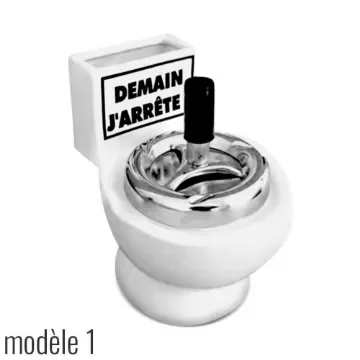 smoking - Ceramic Toilet Ashtray with Pack Holder - Model 1 product image