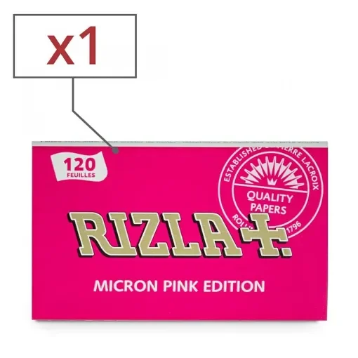 Rizla+ - Regular Rolling Paper Micron Pink Edition - 120 Sheets product image