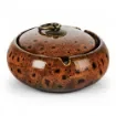 smoking - Ceramic Ashtray with Lid and Brown Copper Buckle product image