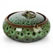 smoking - Ceramic Ashtray with Lid and Green Copper Buckle product image
