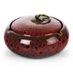 smoking - Ceramic Ashtray with Lid and Red Copper Buckle product image