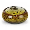 smoking - Ceramic Ashtray with Lid & Copper Buckle - product image