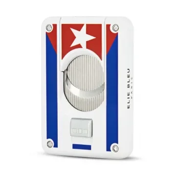 Elie Bleu - Cigar Cutter Double Blade Cuban Flag product image