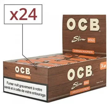 OCB - Slim Virgin Rolling Paper Rolls 4m x 44mm - X24 product image