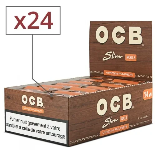 OCB - Slim Virgin Rolling Paper Rolls 4m x 44mm - X24 product image