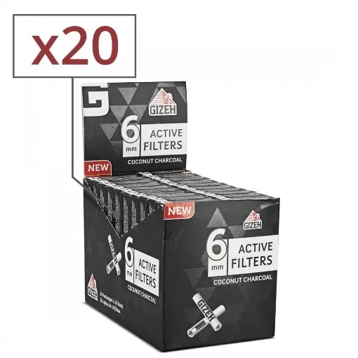 Gizeh - Set of 20 Boxes of 6Mm Activated Carbon Filters product image